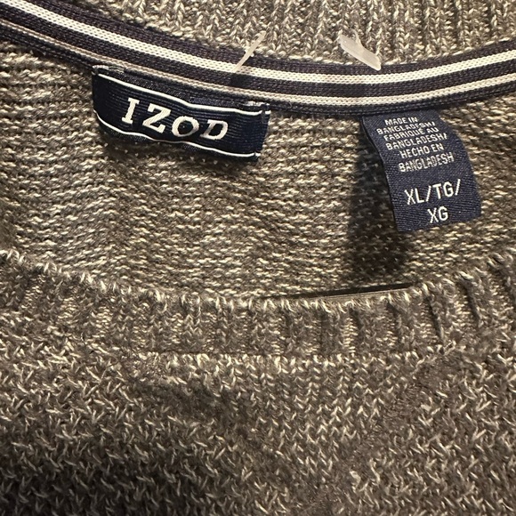 IZOD - Men’s Gray Slate Crewneck Knit Sweater (Size XL) - Picture 6 of 8